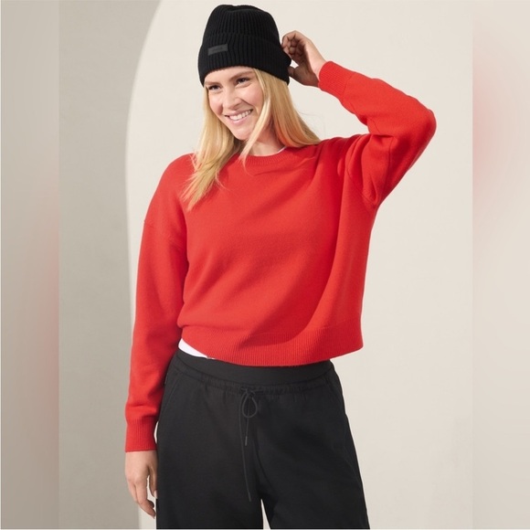 ATHLETA Alpine crew neck sweater red - Picture 1 of 9